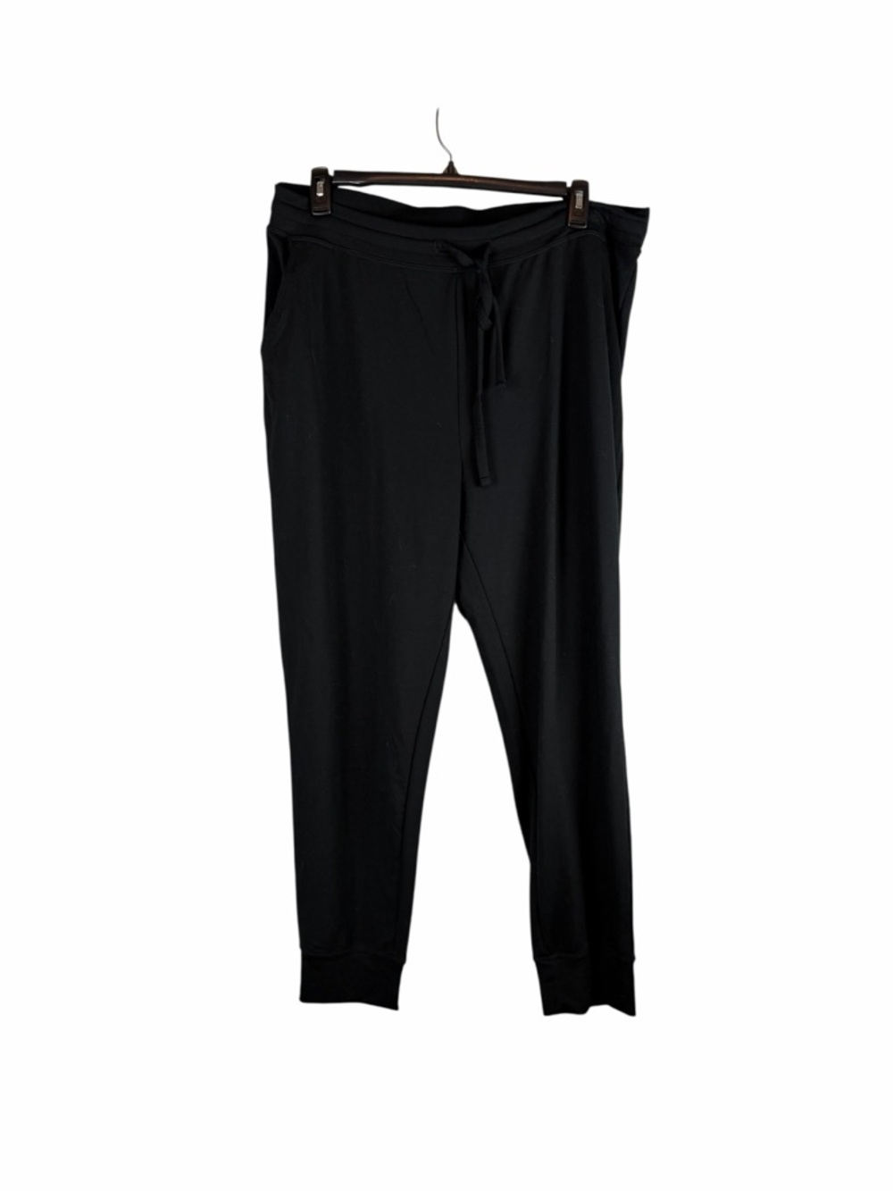 Hue Studio Black Drawstring Pull On Jogger Pants Plus Size XXL